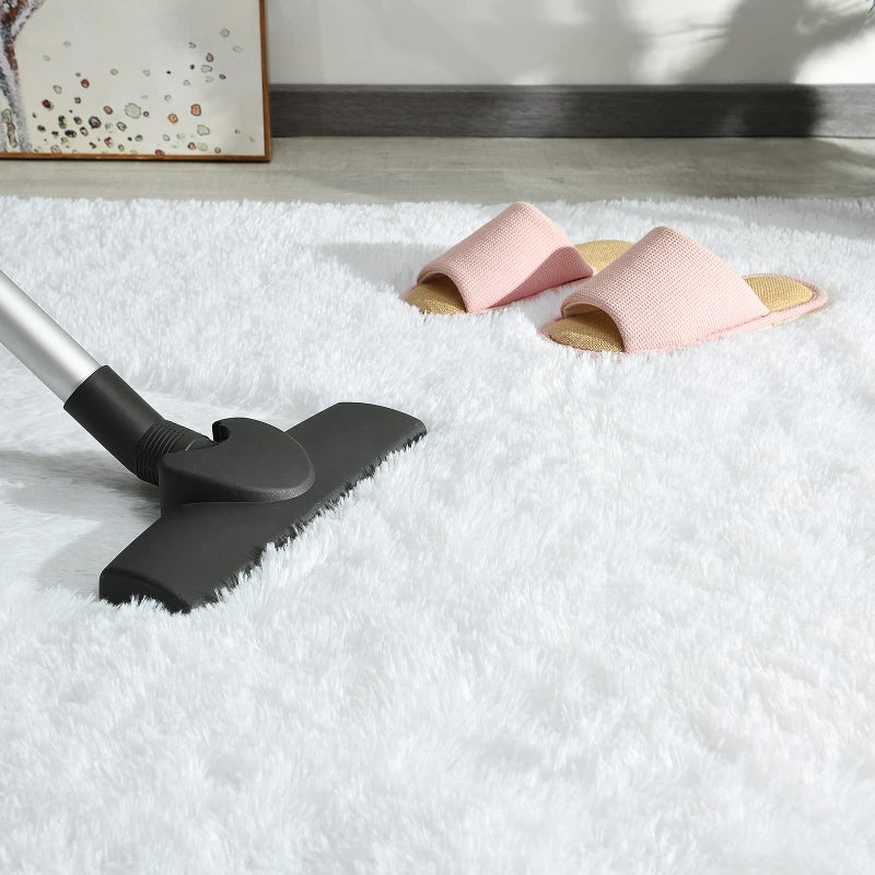 Andecor Soft Fluffy Bedroom Rugs, 4 x 6 Feet Indoor Shaggy Plush Area Rug for Boys Girls Kids Baby College Dorm Living Room Home Decor Floor Carpet, White - Image 5